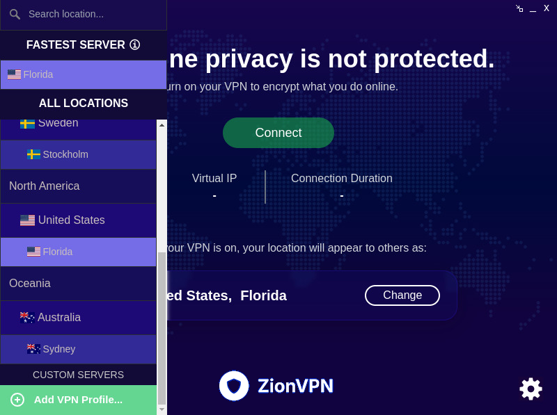ZionVPN Dashboard